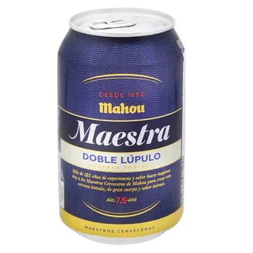 Пиво світле Mahou Maestra 7,5% 0,33л з/б