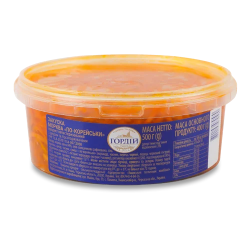 Морква По-Корейськи, в/ґ, Відро 500г