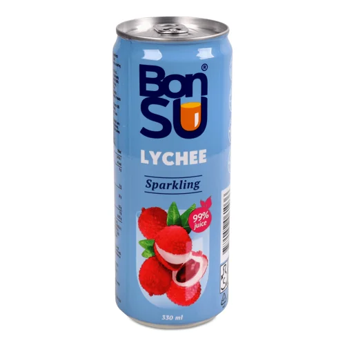 Напій BonSU із соку лічі 99% газований 0,33л