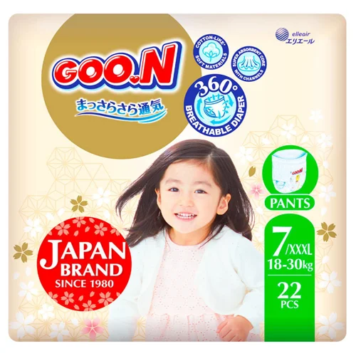 Підгузки-трусики Goo.N Premium Soft 18-30кг 3XL 22шт