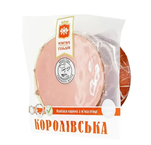 Ковбаса М'ясна гільдія Королівська варена вищого сорту 280г