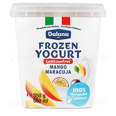 Йогурт Dalana манго-маракуя без лактози заморожений, 350г