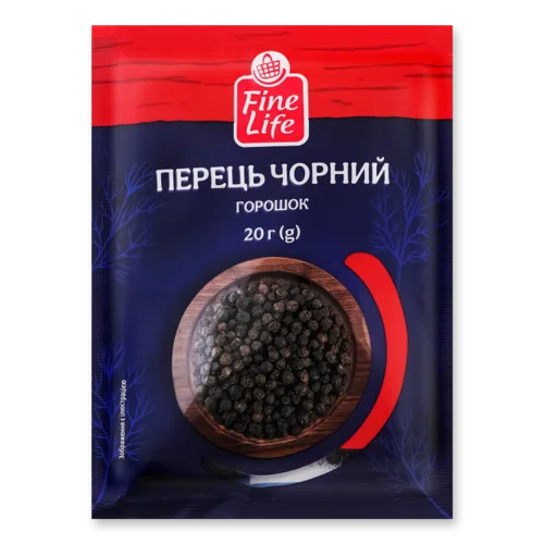 Перець Чорний Горошок В/ґ Fine Life, М/у 20г