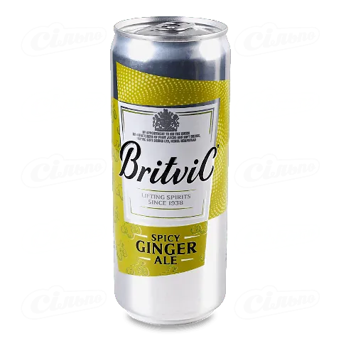 Напій Britvic Spicy Ginger Ale безалкогольний газований, 0,33л