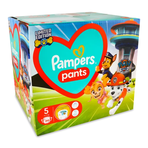 Підгузки-Трусики Для Дітей 12-17кг 5 Paw Patrol Pampers В/ґ, 72шт, дитячі гігієнічні засоби