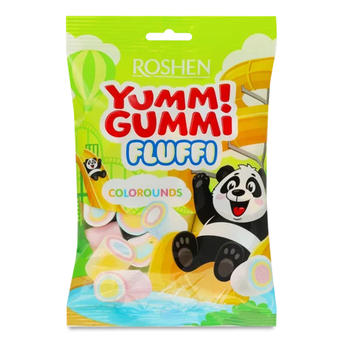 Цукерки Маршмелоу Colorounds Fluffi Yummi Gummi Roshen, в/ґ, 65г