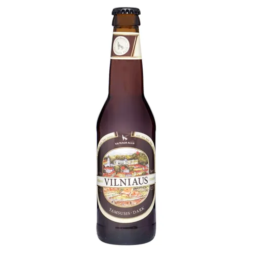 Пиво Vilniaus Alus Dark темне фільтроване 5,6% 0,33л