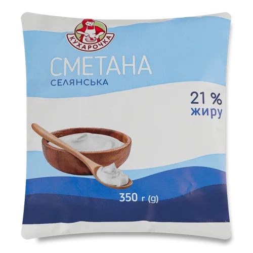 Сметана Вищого Ґатунку 21% Селянська Кухарочка, 350г