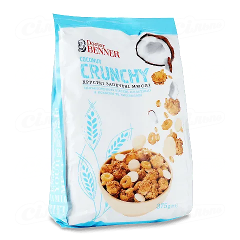 Кранчі Doctor Banner кокосові 375г