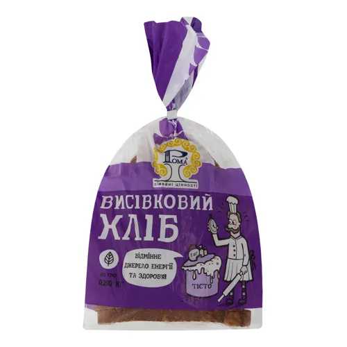 Хліб половинка в нарізці Висівковий Рома м/у 0.25кг