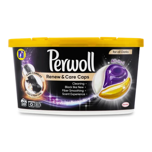 Засіб Для Прання Темних Та Чорних Речей В Капсулах Renew&Care Caps Perwoll 10х14.5г