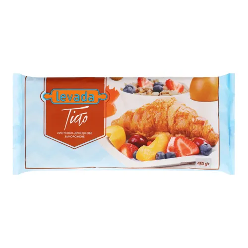 Тісто листково-дріжджове заморожене Levada м/у 450г