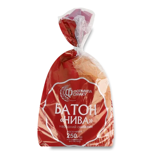 Батон Напівкопчений Половинка В Нарізці Нива Формула Смаку, 250г