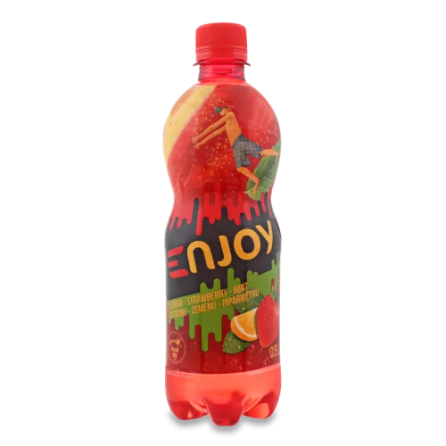 Напій Безалкогольний Газований Лимон-Полуниця-М'ята, 0.5л п/пл