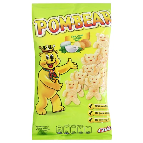 Снеки Chio Pom-Bear картопляні зі смаком сметани та цибулі 65г