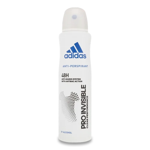 Антиперспірант Pro Invisible Adidas, 150 мл, дезодорант-антиперспірант