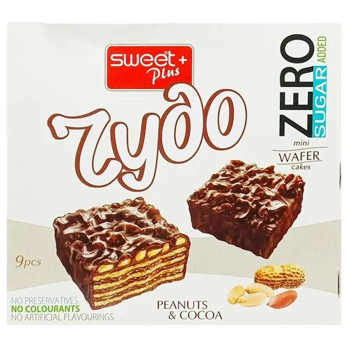 Вафлі RYDO 100 г з арахісом без цукру (Болгарія)И351