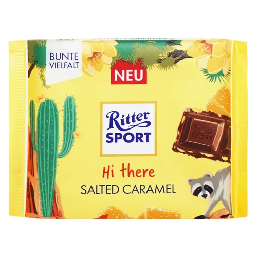 Шоколад молочний Ritter Sport із солоною карамеллю, 100г