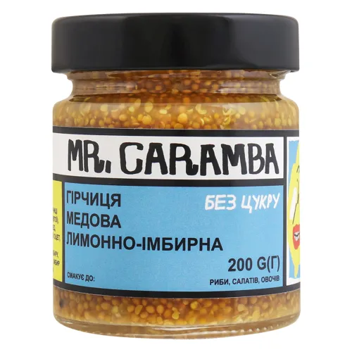 Гірчиця медова лимонно-імбирна Mr.Caramba с/б 200г