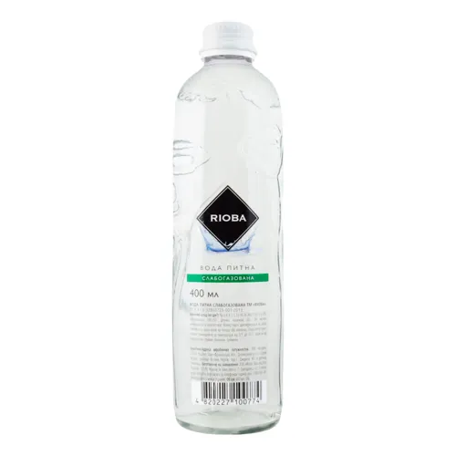 Вода питна слабогазована Rioba 400мл