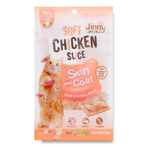 Корм Для Котів М'які Курячі Слайси Jinny, В/К, 30г