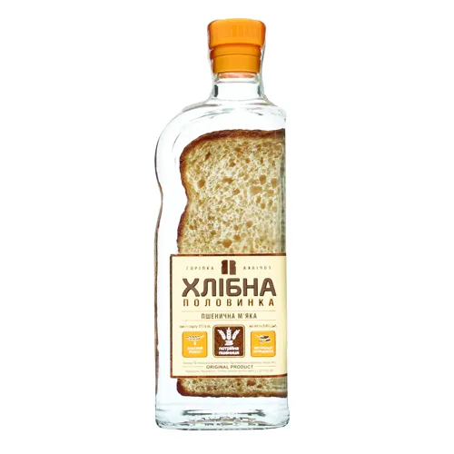 Горілка 0.45л 37.5% Пшенична м'яка Хлібна Половинка пл