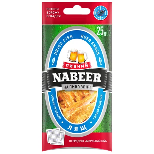 Лящ Nabeer філе-соломка солоно-сушений 25г