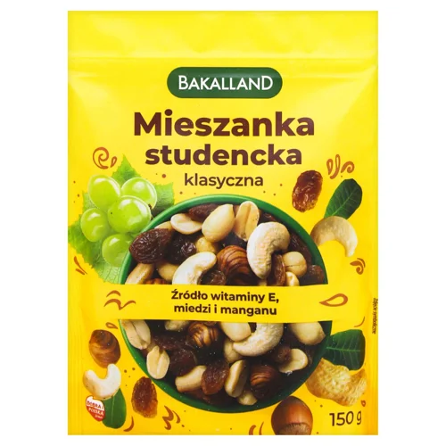Суміш горіхів та сухофруктів Bakalland Студентський мікс 150г