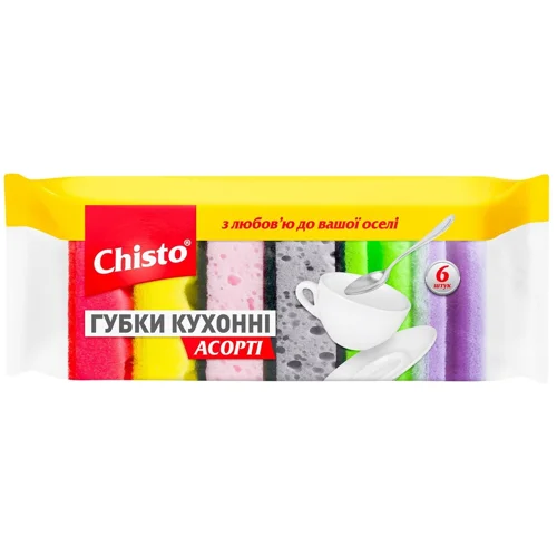 Губки кухонні Chisto асорті 6шт