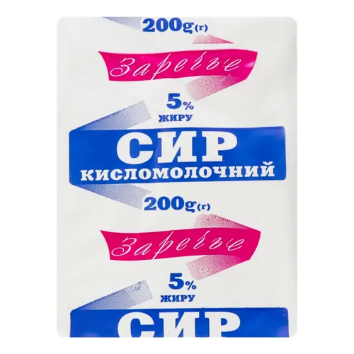 Сир кисломолочний 5% Заречье м/у 200г