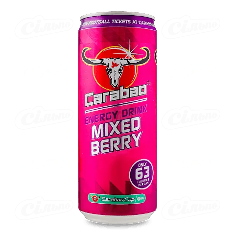 Напій енергетичний Carabao Mixed Berry безалкогольний, 0,33л