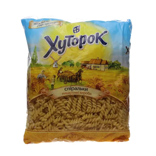 Вироби макаронні Спіральки Хутір м/у 800г