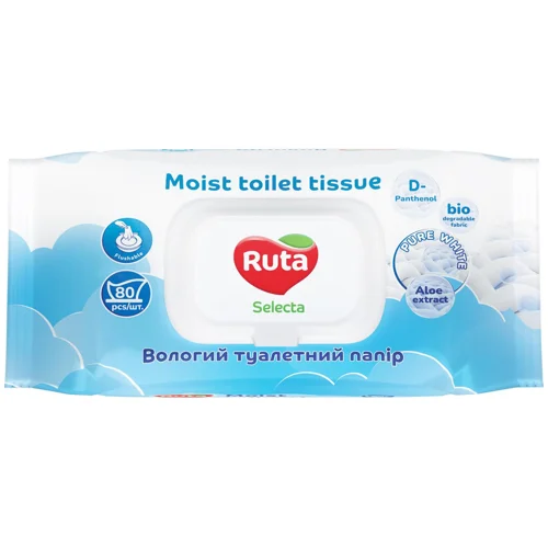 Туалетний папір вологий Ruta Selecta 80шт