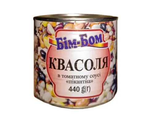 Квасоля Бім-Бом Пікантна в томатному соусі, 440г