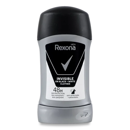 Антиперспірант-олівець Rexona Men Invisible on Black + White Clothes 50мл