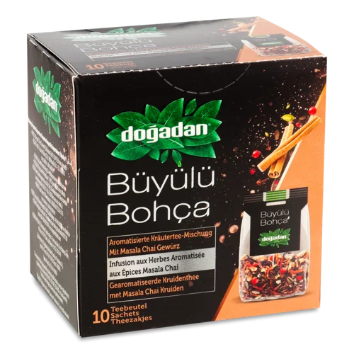 Чай Чорний Masala Dogadan, Вищого Ґатунку, Картонна Упаковка, 10 Пакетів По 2.2 Г