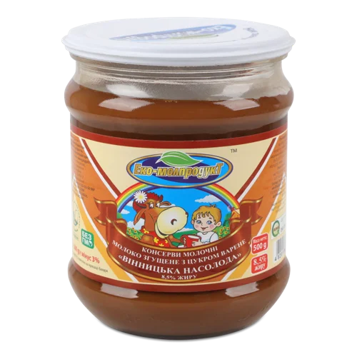 Згущене Молоко 8.5% Варене З Цукром Вінницька Насолода, 500г