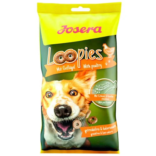 Ласощі для собак Josera Loopies Mit Geflugel з домашньою птицею 150г