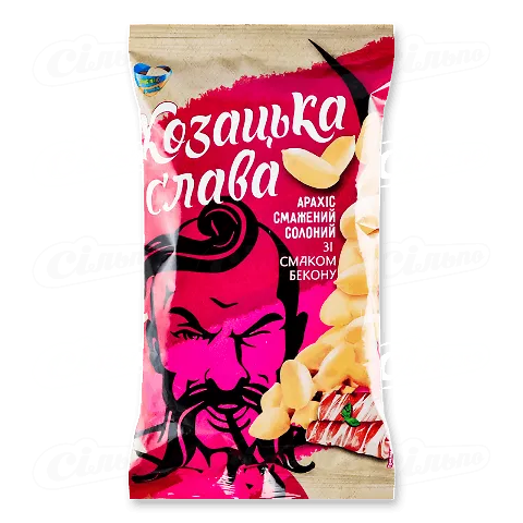 Арахіс Козацька Слава смажений солоний зі смаком бекону 110г