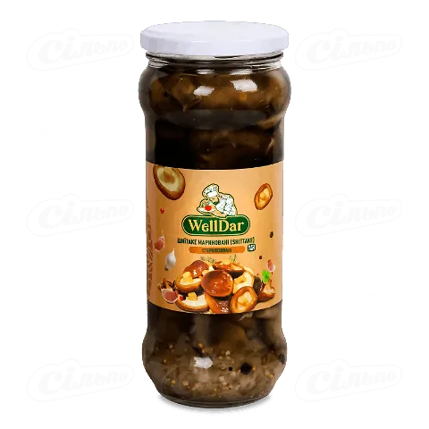 Гриби WellDar шиїтаке мариновані, 580г