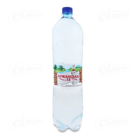 Вода мінеральна «Лужанська» № 15 лікувально-столова сильногазована, 1,5л