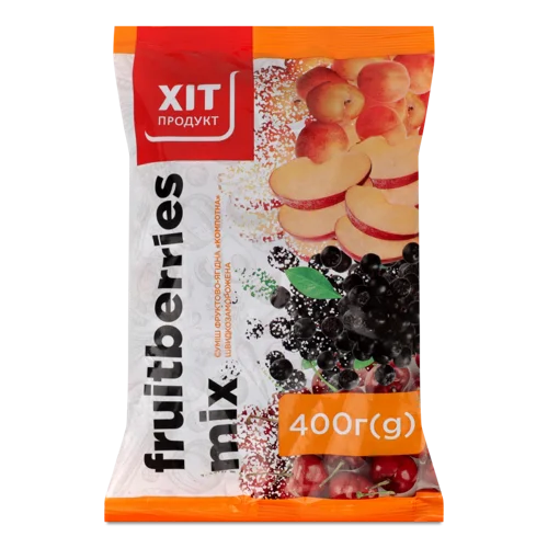 Суміш Фруктово-Ягідна Швидкозаморожена, Компотна Хіт, м/у 400г