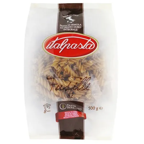Макарони цільнозернові Фузіллі №82 Італпаста 500г