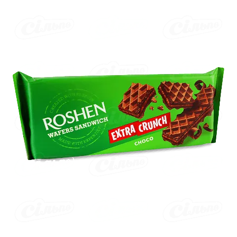 Вафлі Roshen Choco Wafers Sandwich Extra Crunch 142г
