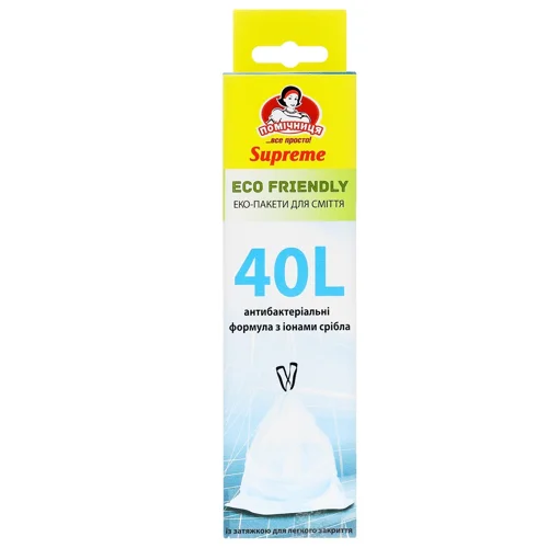 Пакети для сміття Помічниця Eco Friendly 40л 12шт