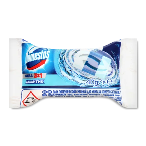 Блок для унітаза гігієнічний змінний Atlantic 3в1 Domestos, 40г