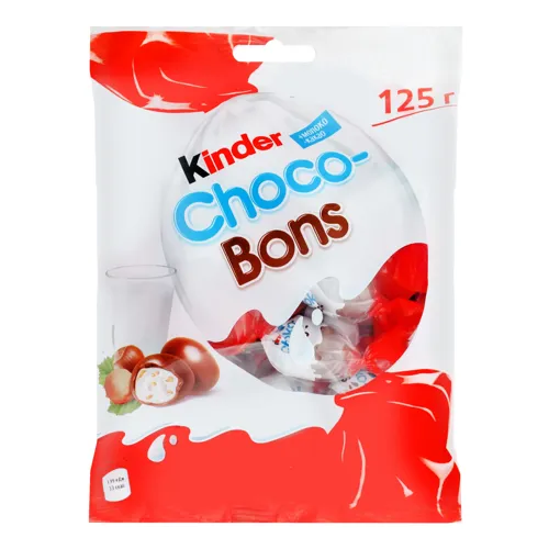 Цукерки з молочно-горіховою начинкою Kinder Schoko-Bons м/у 125г
