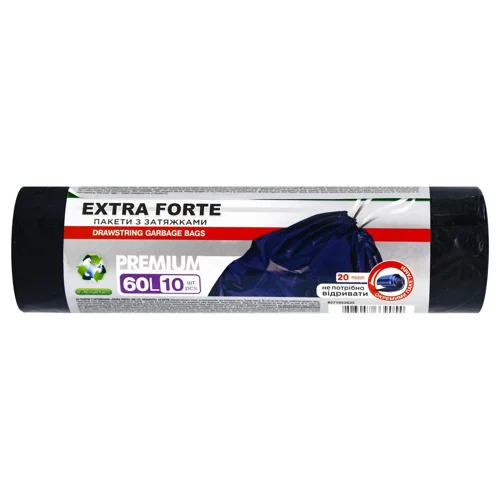 Пакети для сміття Domi з затяжкою 10шт*60л