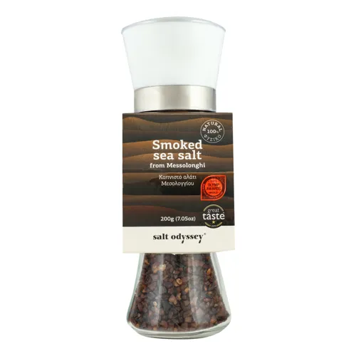 Сіль морська Salt Odyssey з Месолонгіону копчена 200г