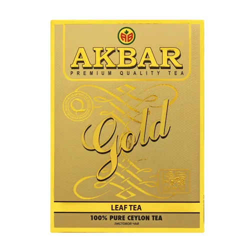Чай чорний середньолистовий Gold Akbar картонна упаковка 100г